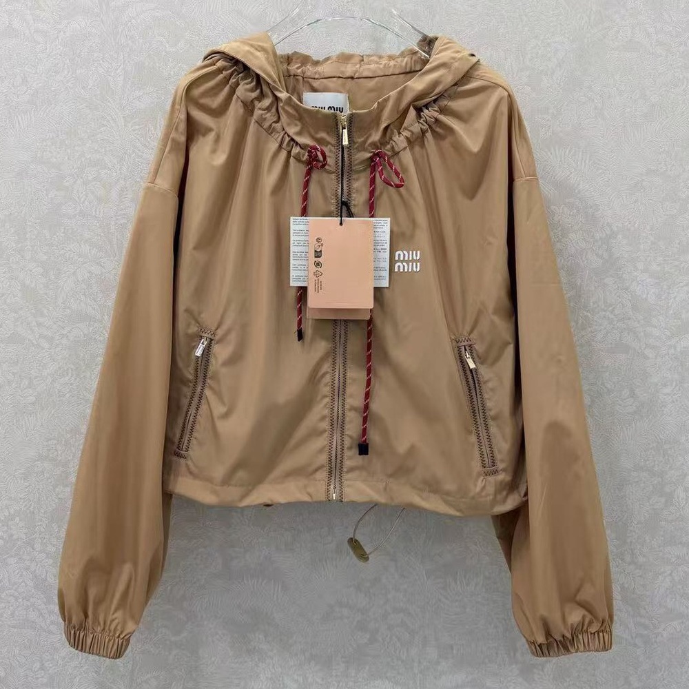 Miu Miu Lightweight Cropped Windbreaker